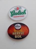 2 Grolsch bier tap schiltje/ taplenzen, Ophalen of Verzenden, Zo goed als nieuw, Reclamebord, Plaat of Schild, Grolsch