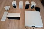 5.1 Quadral Chromium style hoogglans wit + Canton subwoofer, Overige merken, Gebruikt, 70 watt of meer, Ophalen of Verzenden