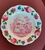 Antiek (kinder) transferware Bord met Romantisch Tafereel, Antiek en Kunst, Antiek | Keramiek en Aardewerk, Ophalen of Verzenden