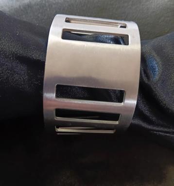 Vintage RVS brede open armband design rechthoekige beschikbaar voor biedingen