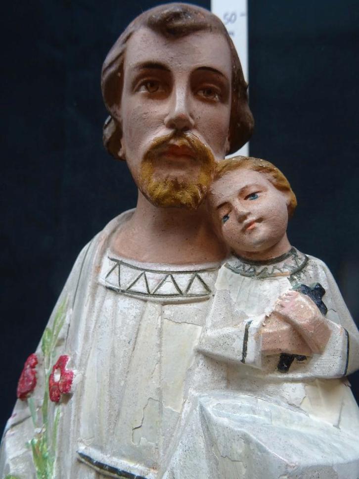 100240=Jozef met het Heilig Kindje, Jugendstil.51, Antiek en Kunst, Antiek | Religie, Ophalen of Verzenden