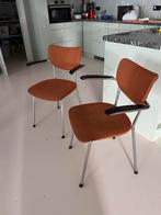 2 Rode Gispen stoelen - Vintage design, Ophalen, Gebruikt, Twee, Metaal