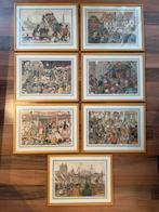 7x Anton Pieck prints - Originele illustraties - incl. lijst, Antiek en Kunst, Ophalen of Verzenden