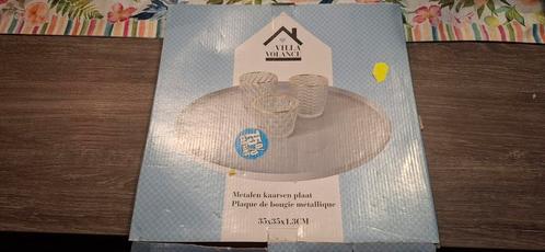 Villa Volance Metalen Kaarsen Plaat - Nieuw, Huis en Inrichting, Woonaccessoires | Kandelaars en Kaarsen, Nieuw, Kandelaar, Minder dan 25 cm
