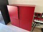Pastoe Vision Next kast Rood, Ophalen, Gebruikt, 100 tot 150 cm, Minder dan 150 cm