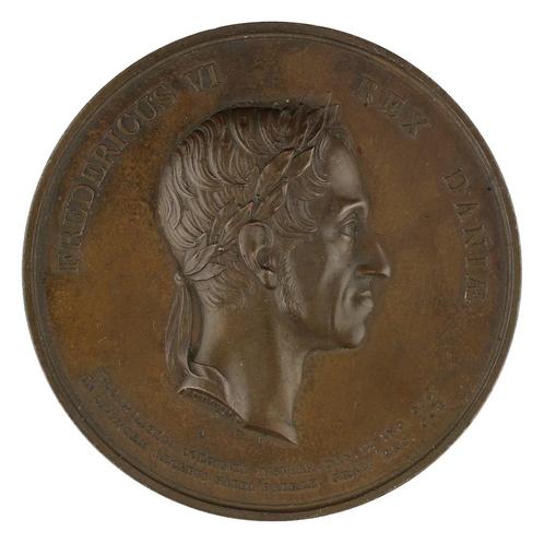 Medal F.C. Krohn : Frederick VI | Abolition of Slavery, 1834, Postzegels en Munten, Penningen en Medailles, Brons, Buitenland