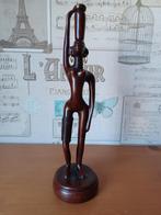 Houten Afrikaanse Vrouw met Kruik, Antiek en Kunst, Kunst | Beelden en Houtsnijwerken, Ophalen of Verzenden