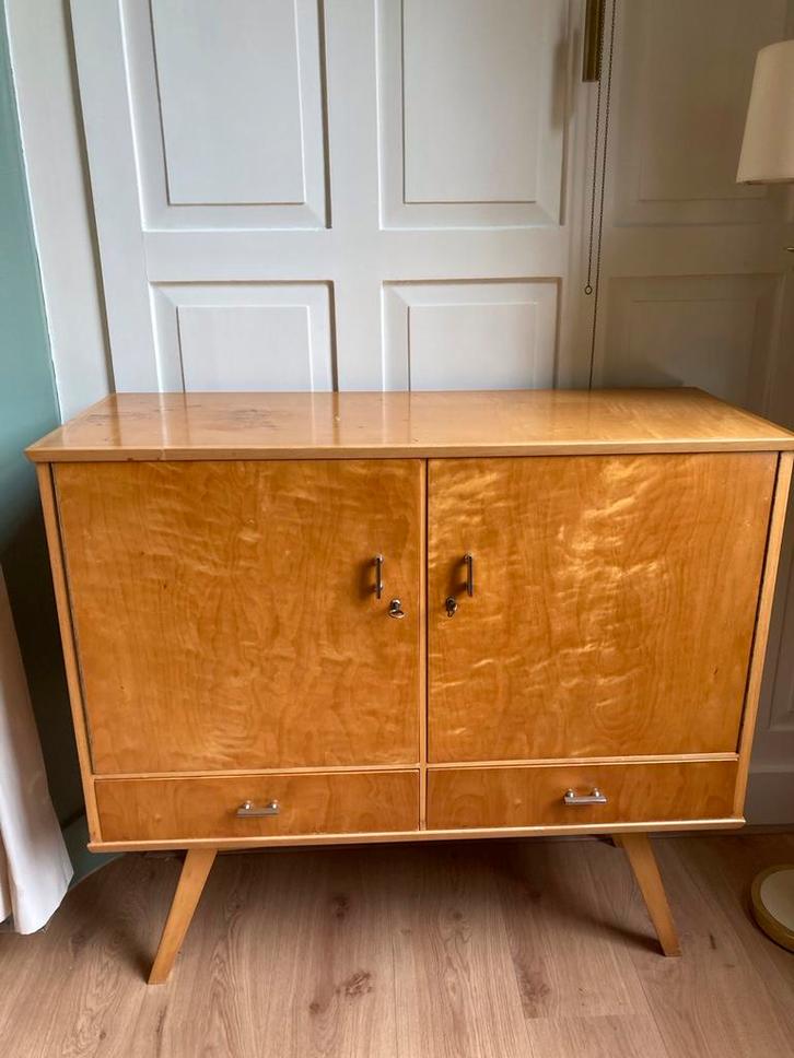 Vintage Buffetkastje met Bovenkastje - 1955, Huis en Inrichting, Kasten | Buffetkasten, Gebruikt, 150 tot 200 cm, 100 tot 150 cm