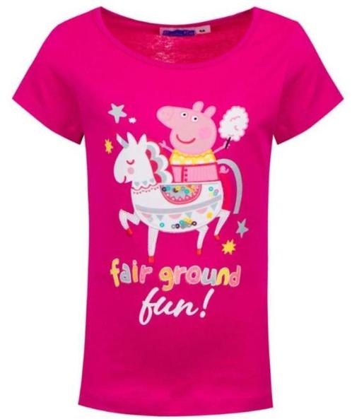 Peppa Pig Unicorn T-shirt Fuchsia - Maat 98 - 110 - 116, Kinderen en Baby's, Kinderkleding | Maat 110, Nieuw, Meisje, Shirt of Longsleeve