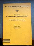 1952 - NS AFSTANDSWIJZER REIZIGERSVERKEER EN VRACHTPRIJZEN, Ophalen of Verzenden, Gebruikt, Trein, Overige typen
