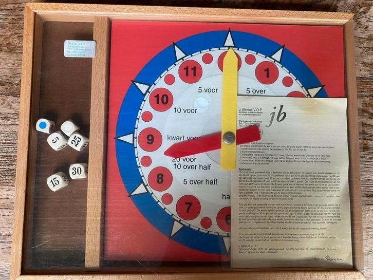Tijdrace Bordspel, Klokkijken Leren, Bekius schoolmateriaal, Hobby en Vrije tijd, Gezelschapsspellen | Bordspellen, Zo goed als nieuw