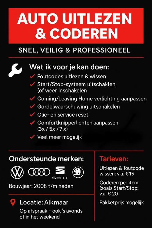 Auto uitlezen & coderen - snel, veilig & professioneel, Auto diversen, Overige Auto diversen, Ophalen