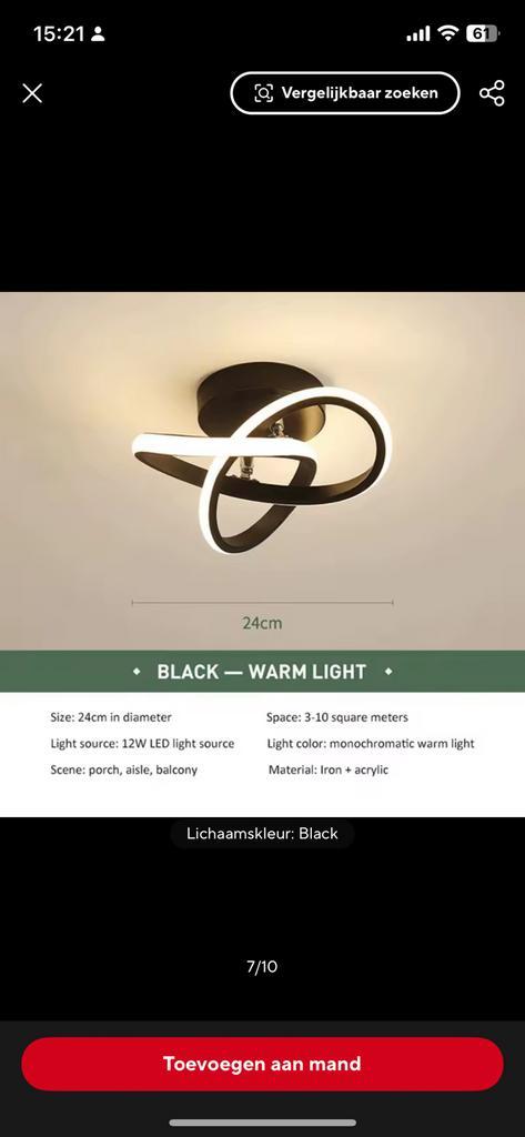 LED pafondlamp nieuw 2 stuks, Huis en Inrichting, Lampen | Hanglampen, Nieuw, Minder dan 50 cm, Ophalen of Verzenden