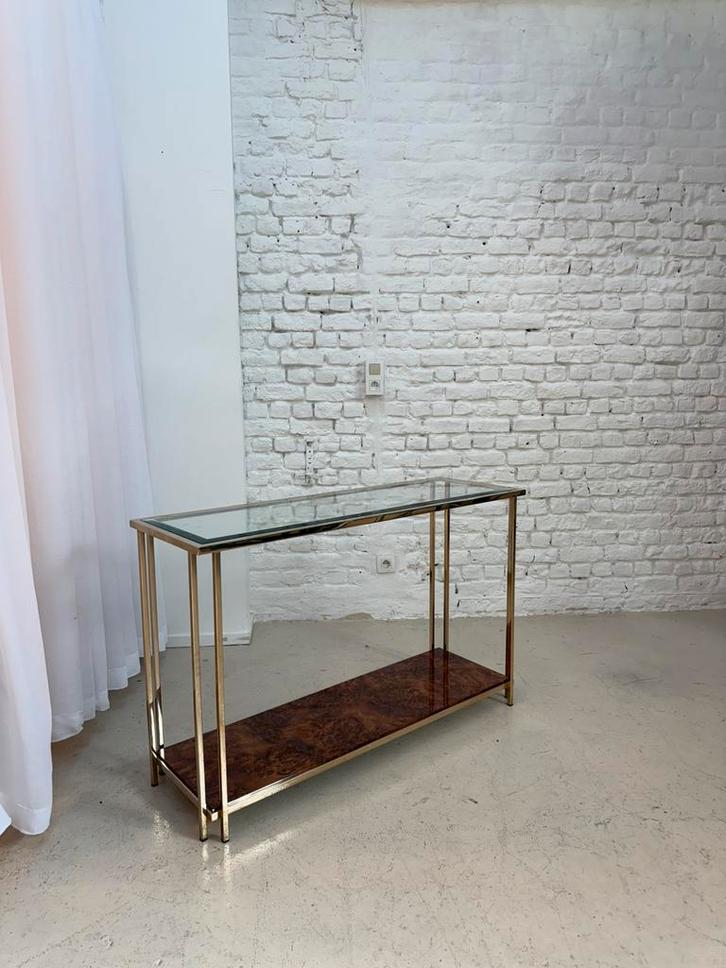 Console vintage Maison Jansen M2000 1980., Huis en Inrichting, Tafels | Sidetables, Gebruikt, 25 tot 50 cm, Rechthoekig, Ophalen