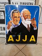 Ajja emaille reclamebord tabak1952, Verzamelen, Ophalen of Verzenden, Gebruikt, Reclamebord