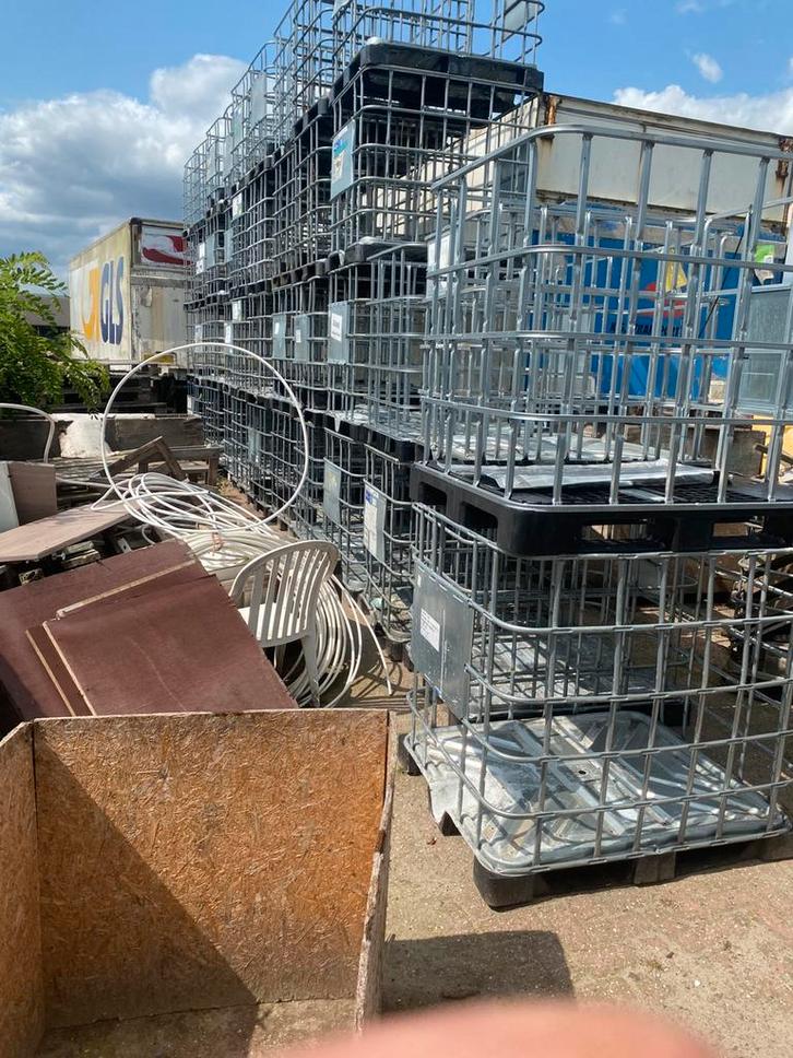 ibc kratten brandtonnen afvalhout voor vuurkorf brandtonnen, Tuin en Terras, Haardhout, Minder dan 3 m³, Ophalen