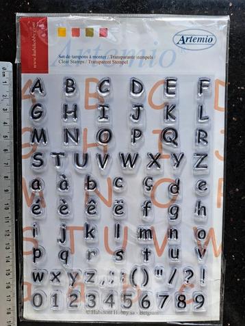 ARTEMIO A5 ALPHABET STEMPELS cijfers letters clear stamp 
 beschikbaar voor biedingen