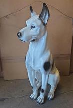 Vintage Keramiek beeld hond Deense Duitse dog, Verzamelen, Ophalen, Gebruikt, Dier