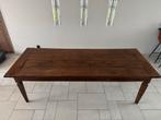 Prachtige teakhouten boerentafel. 250x97x78 cm, Ophalen, Gebruikt, 100 tot 150 cm, Teakhout