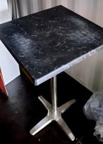 Robuuste statafel met marmerlook blad., Ophalen, Gebruikt