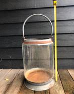 Landelijke windlicht van glas, Ophalen of Verzenden, Gebruikt