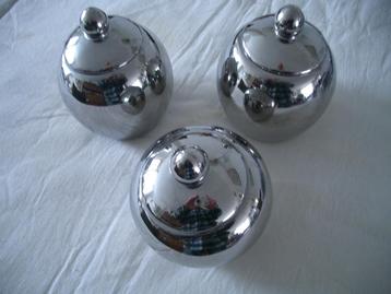opbergpot pot keuken zilver aardewerk kruiden decoratie  beschikbaar voor biedingen