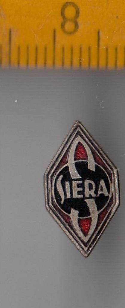 Siera Radio Logo embleem emaille schildje, Antiek en Kunst, Antiek | Tv's en Audio, Ophalen of Verzenden