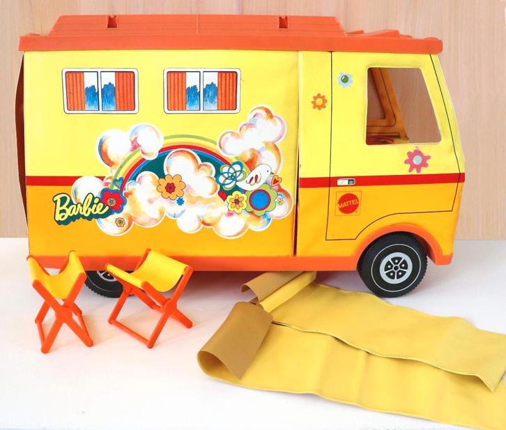 Mattel - Vintage 1970 - 1979 Mattel Barbie Camper, Kinderen en Baby's, Speelgoed | Speelgoedvoertuigen, Gebruikt, Ophalen of Verzenden