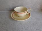 Kop en schotel Creme oranje en zwart decor Grindley, Antiek en Kunst, Antiek | Servies los, Ophalen of Verzenden
