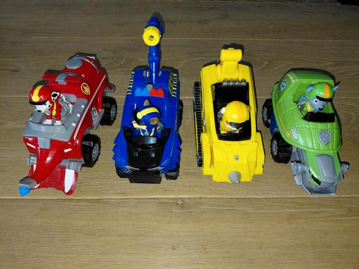 Paw Patrol Voertuigen Set - Chase, Marshall, Rubble, Rocky, Kinderen en Baby's, Speelgoed | Overig, Gebruikt, Jongen of Meisje