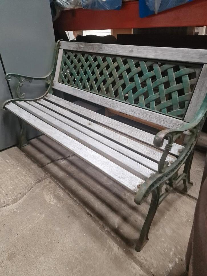 Zware Gietijzeren tuinbank mooie staat, Tuin en Terras, Tuinbanken, Zo goed als nieuw, Ophalen