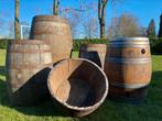 Regenton wijnvat whiskyvat bloembak boombak olijfboom, Tuin en Terras, Bloembakken en Plantenbakken, Nieuw, Rond, Ophalen of Verzenden