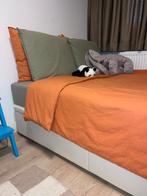 Ikea bed met opbergruimte, Ophalen, Gebruikt, Wit, Tweepersoons
