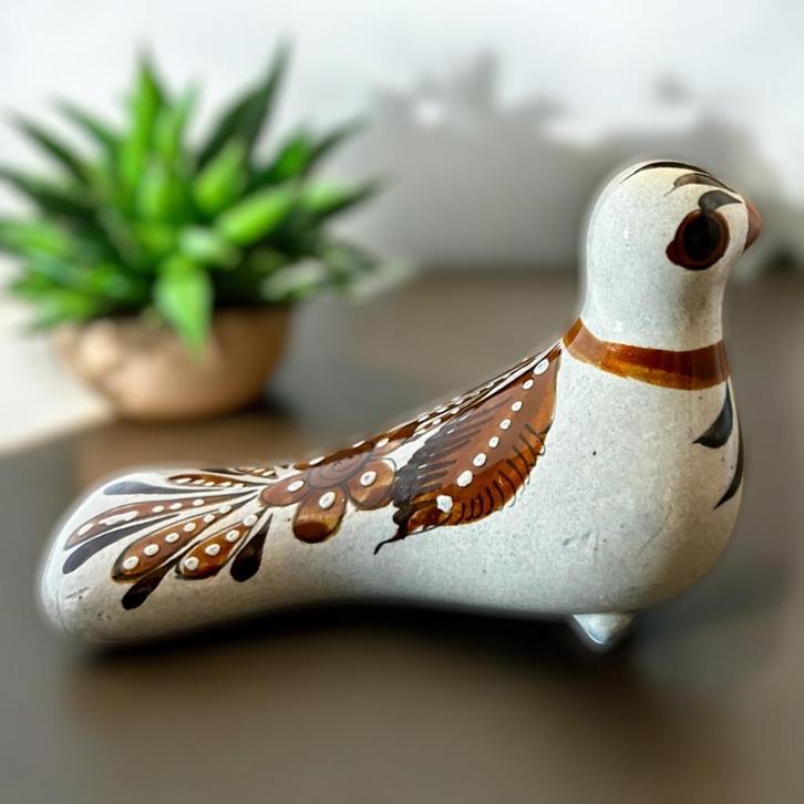 Vintage Tonala in bruin duif kleur uit Mexico., Antiek en Kunst, Antiek | Keramiek en Aardewerk, Ophalen of Verzenden