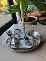 Dienblad,  koffie-melkkan, serveerblaadje zie omschrijving, Antiek en Kunst, Ophalen of Verzenden, Zilver