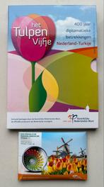 Tulpen Vijfje 2012 5 Euro Proof + WMF BU penning in kleur, Ophalen of Verzenden, Overige landen, 5 euro, Zilver
