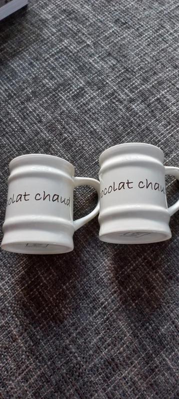 RIVIÈRA MAISON 2 BEKER/MOKKEN ECRU CHOCOLAT CHAUD  beschikbaar voor biedingen