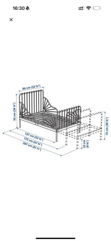 Ikea MINNEN Meegroeibed beschikbaar voor biedingen
