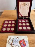 Zilver 925 set Engeland 18 penningen 925 Kroning viering, Ophalen of Verzenden, Buitenland, Munten