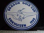 grote sticker dragon gold cup enkhuizen 1980 logo, Verzenden, Zo goed als nieuw, Sport