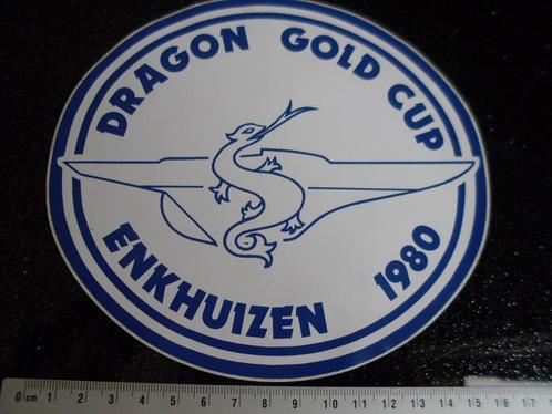 grote sticker dragon gold cup enkhuizen 1980 logo, Verzamelen, Stickers, Zo goed als nieuw, Sport, Verzenden
