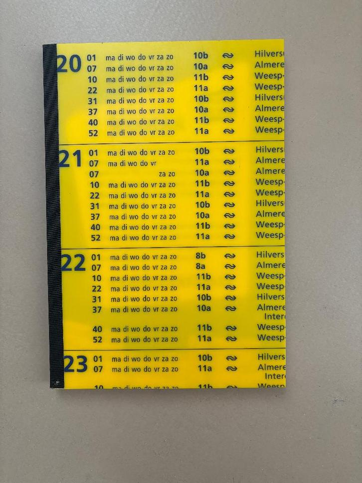 NS spoorblok 29 x 20 x 1,5 cm NIEUW, Diversen, Schrijfwaren, Nieuw, Ophalen of Verzenden