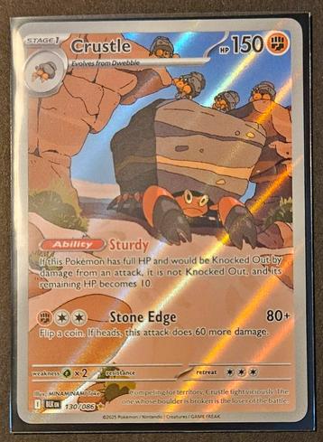 Crustle Illustration Rare Black Bolt 130/086 Pokémon kaart beschikbaar voor biedingen