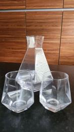 Puik Karaf met 2 Glazen - Stijlvol Design, Huis en Inrichting, Ophalen, Wit, Minder dan 50 cm, Glas