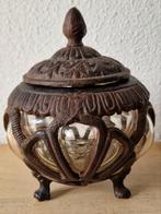 Gietijzeren glazen pot, Ophalen of Verzenden, Gebruikt