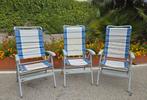 3 Dukdalf Tuinstoelen - Gebruikt, Goede Staat, Tuin en Terras, Ophalen of Verzenden, Gebruikt, Aluminium, Inklapbaar