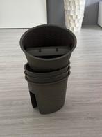 Bloempotten 4 st. 22x29 cm, Rond, Ophalen of Verzenden, Zo goed als nieuw, Aardewerk
