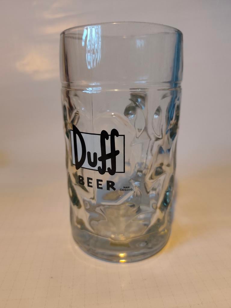 The Simpsons Duff Beer glazen bierpul., Verzamelen, Biermerken, Nieuw, Overige merken, Ophalen of Verzenden