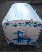 Antieke handbeschilderde houten kist, Huis en Inrichting, Ophalen of Verzenden