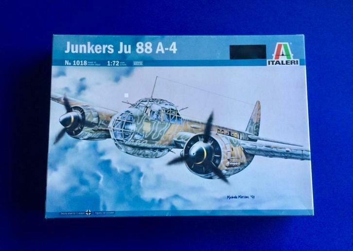 italeri 1018 Junkers Ju 88-A4 1/72, Hobby en Vrije tijd, Modelbouw | Vliegtuigen en Helikopters, Nieuw, Groter dan 1:72, Overige merken
